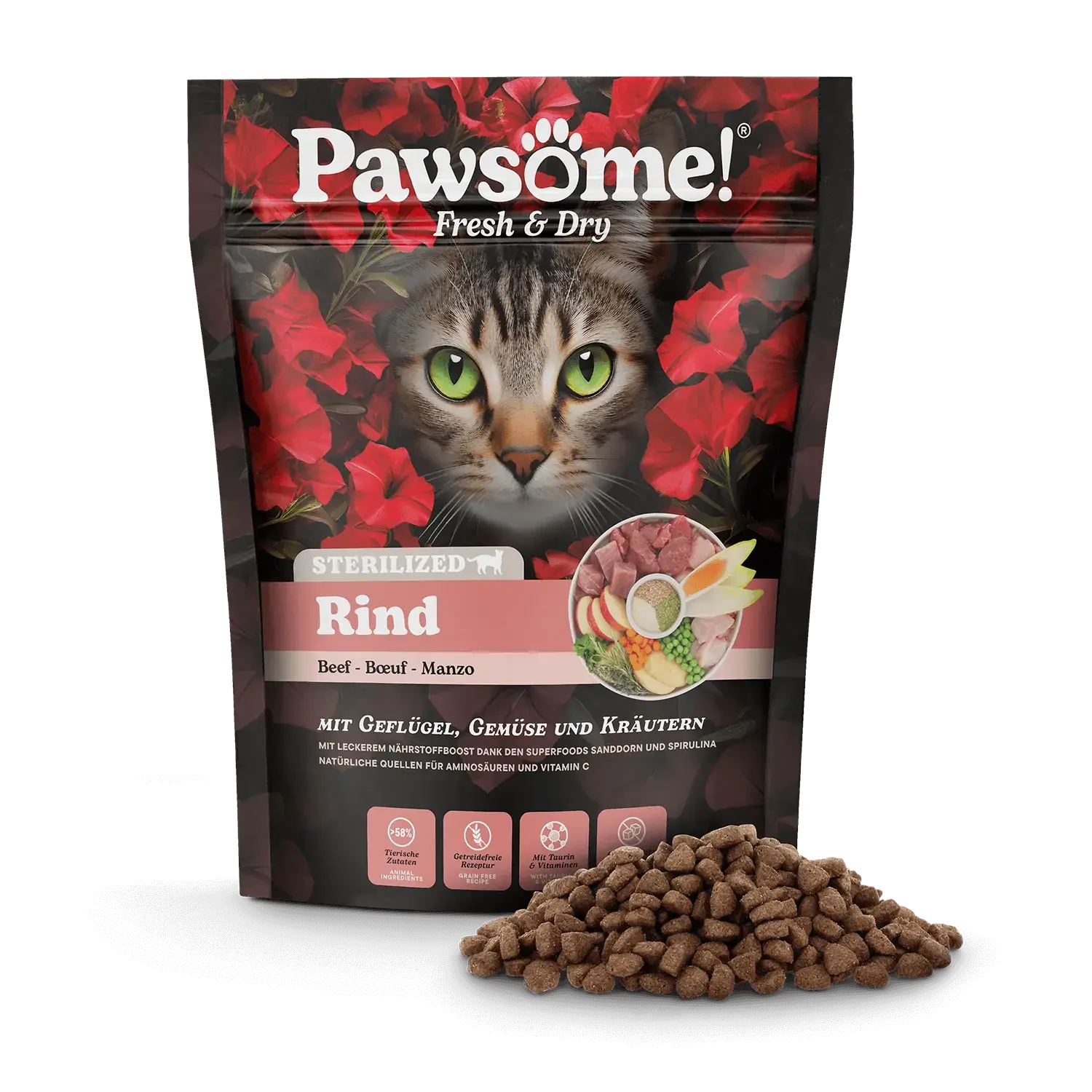 Pawsome!® Fresh & Dry Sterilized Rind 750g – Bild 2