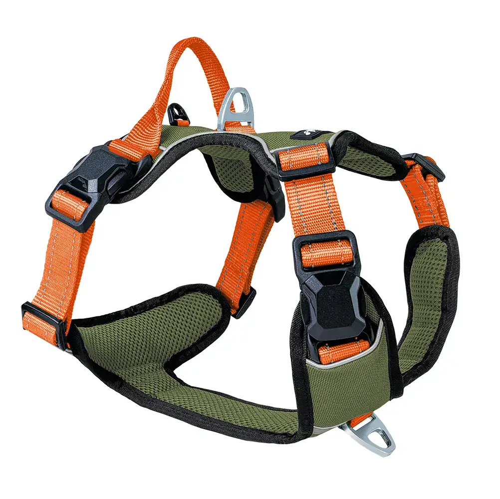 Petlando Magnetech Geschirr - Farbe: olive/orange