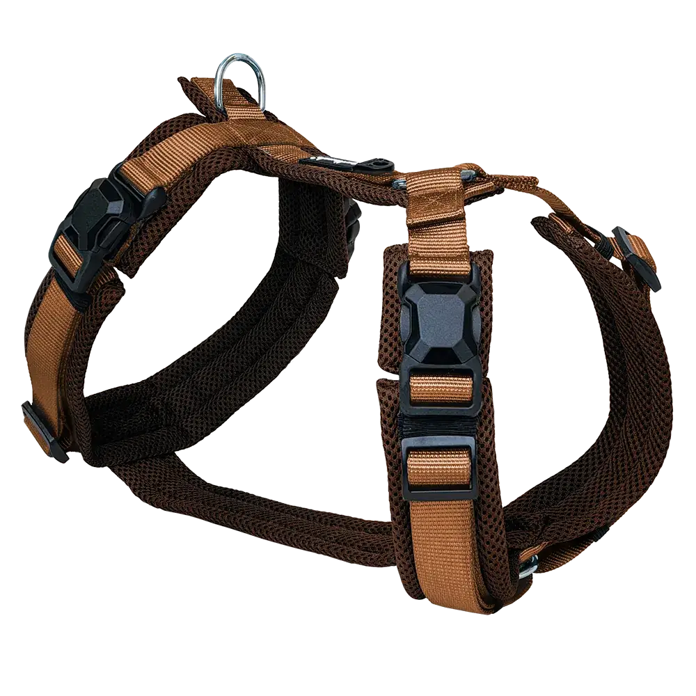 Petlando Magnetech Y-Comfort Geschirr - Farbe: mokka/cognac