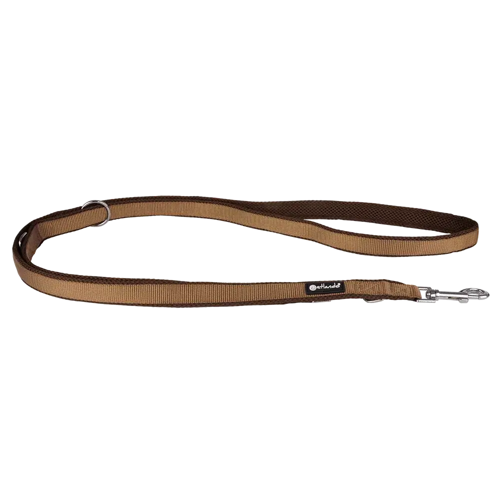 Petlando Mesh Führleine 3m mokka/cognac