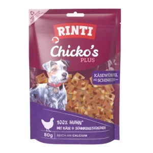 Rinti Chicko Plus Käse-Schinken-Würfel 80g