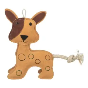 Trixie Hund, stehend, Leder 25 cm, braun