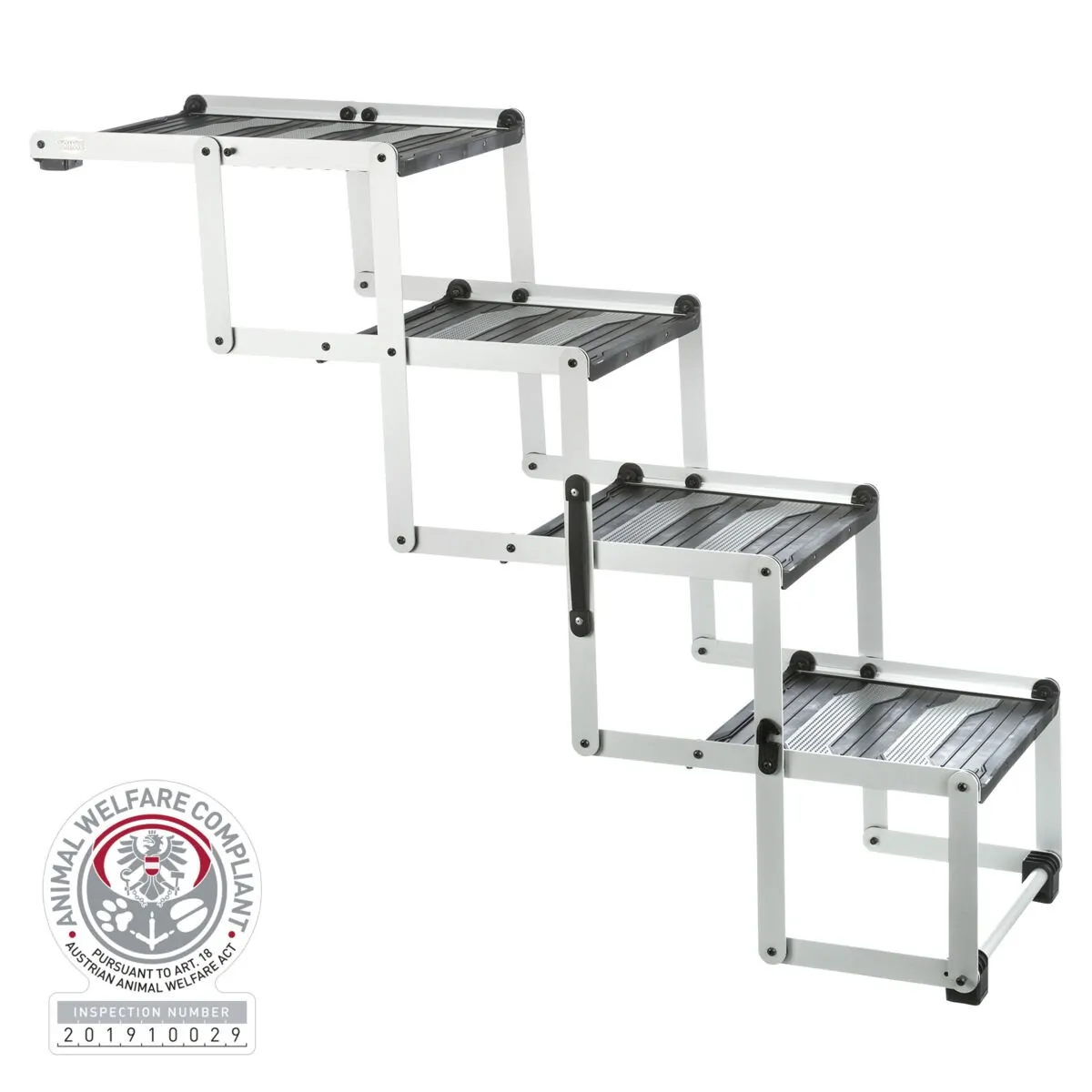 Trixie 4-stufige Falt-Treppe, Aluminium/TPR
