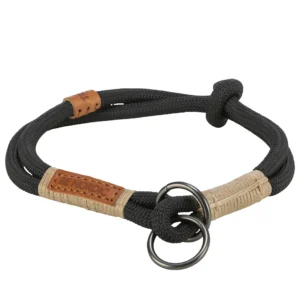 Trixie Be Nordic Zug-Stopp-Halsband - schwarz/sand, Größe: XS-S