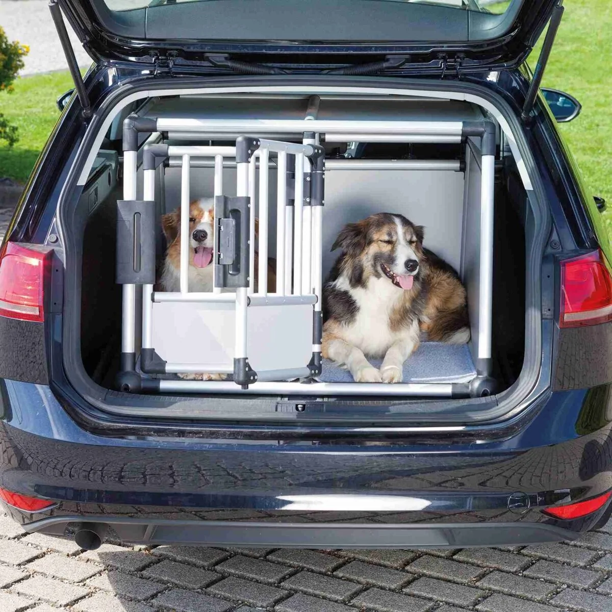 Trixie Doppel-Transportbox, Aluminium Größe M-L – Bild 3