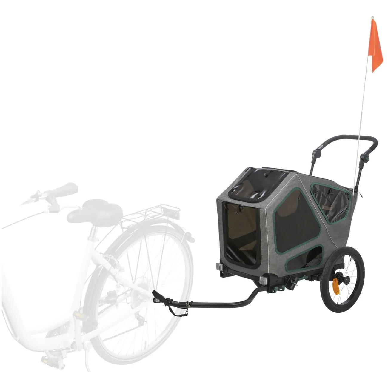 Trixie Fahrrad-Anhänger mit Federung für Hunde