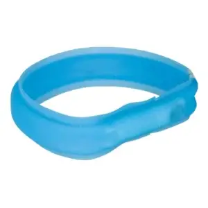 Trixie Flash Leuchtband USB extra breit - blau, Größe: M-L