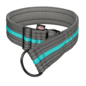 Trixie Fusion Zug-Stopp-Halsband extra breit - grafit/ozean, Größe S-M