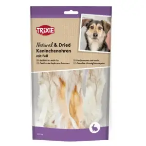 Trixie Kaninchenohren mit Fell 100g