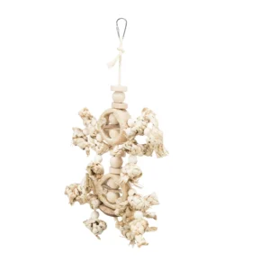 Trixie Naturspielzeug Bananenblätter / Holz / Luffa für Großsittiche und Wellensittiche 42cm
