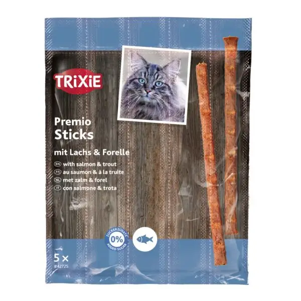 Trixie Premio Stick Quintett mit Lachs und Forelle 5 x 5g