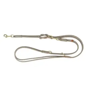 Trixie Pure Verlängerungsleine, Leder rund  2m/10mm - hellgrau