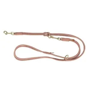 Trixie Pure Verlängerungsleine, Leder rund  2m/10mm - rosa