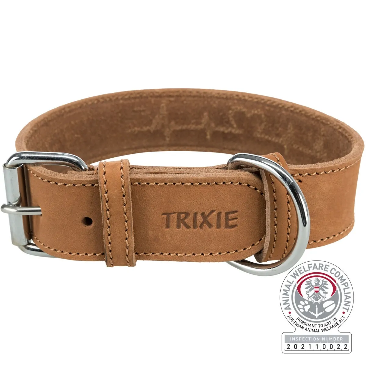 Trixie Rustic Fettleder-Halsband "Heartbeat"
