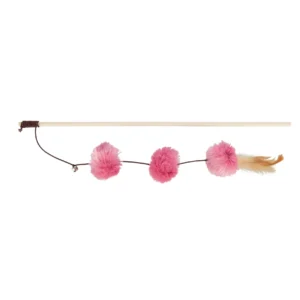 Trixie Spielangel mit Pompom-Bällen 40cm