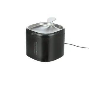 Trixie Aqua Pure Trinkbrunnen mit Edelstahltrinkschale und Wasserstandsanzeige  18 × 14,7 × 18 cm