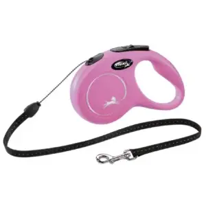 flexi Leine New CLASSIC mit Seil - pink, Größe: S
