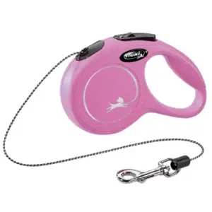 flexi Leine New CLASSIC mit Seil - pink, Größe: XS