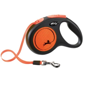 Trixie Flexi Leine New NEON Gurt - neonorange, Größe: M