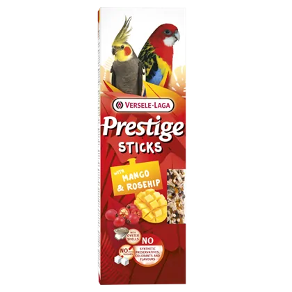 Versele-Laga Prestige Sticks Großsittiche mit Mango & Hagebutte 140g