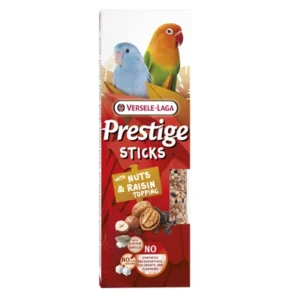 Versele-Laga Prestige Sticks Kleine Papageien mit Nüssen & Rosinentopping 60g
