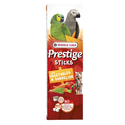 Versele-Laga Prestige Sticks Papageien mit Gemüse & Löwenzahn 140g