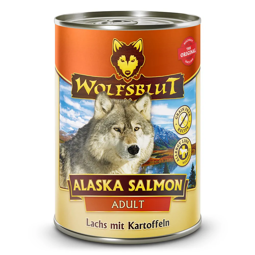 Wolfsblut Adult Alaska Salmon - Lachs mit Kartoffeln 395 g Dose