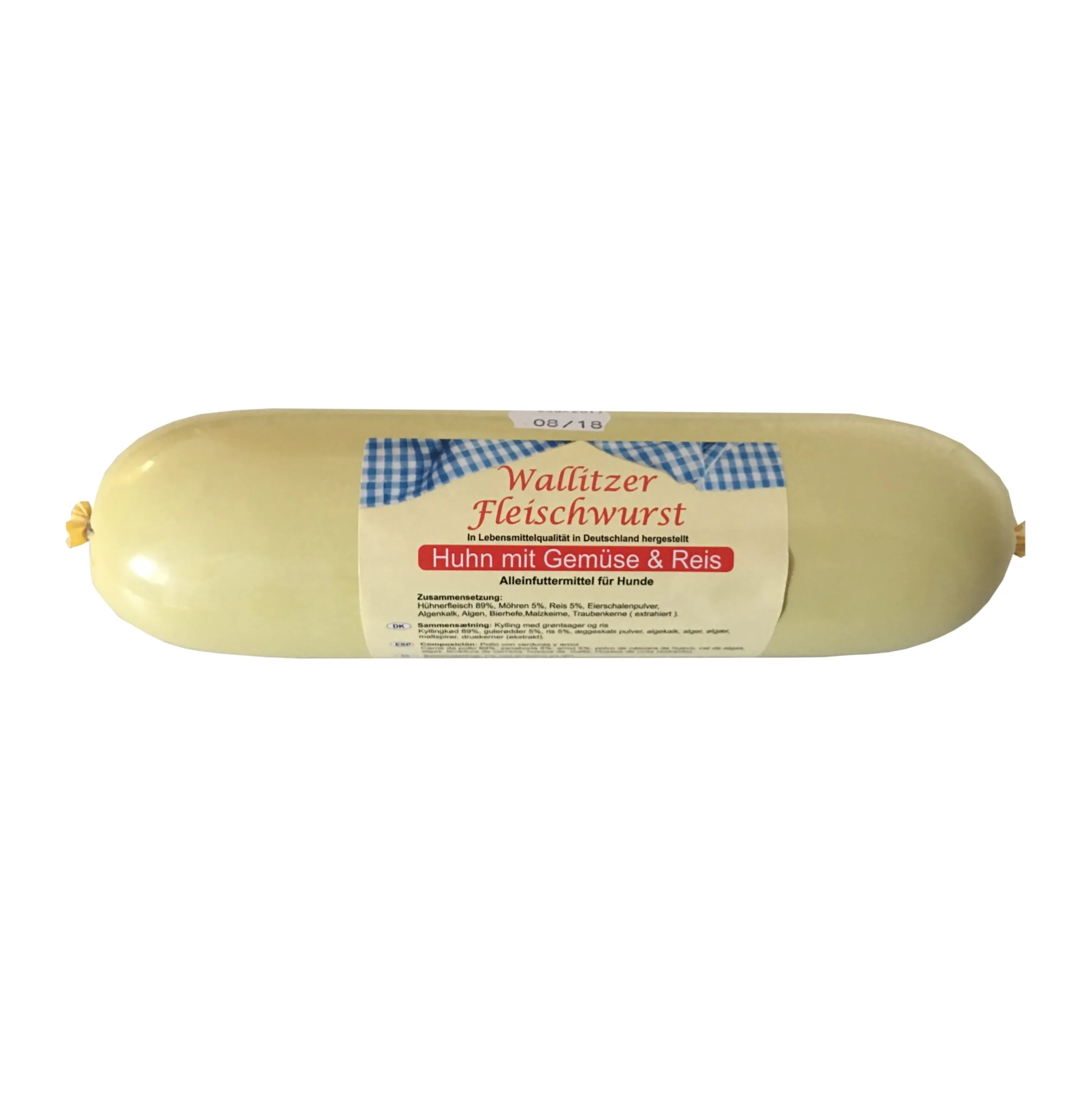 Wallitzer Fleischwurst Huhn mit Gemüse & Reis 400g