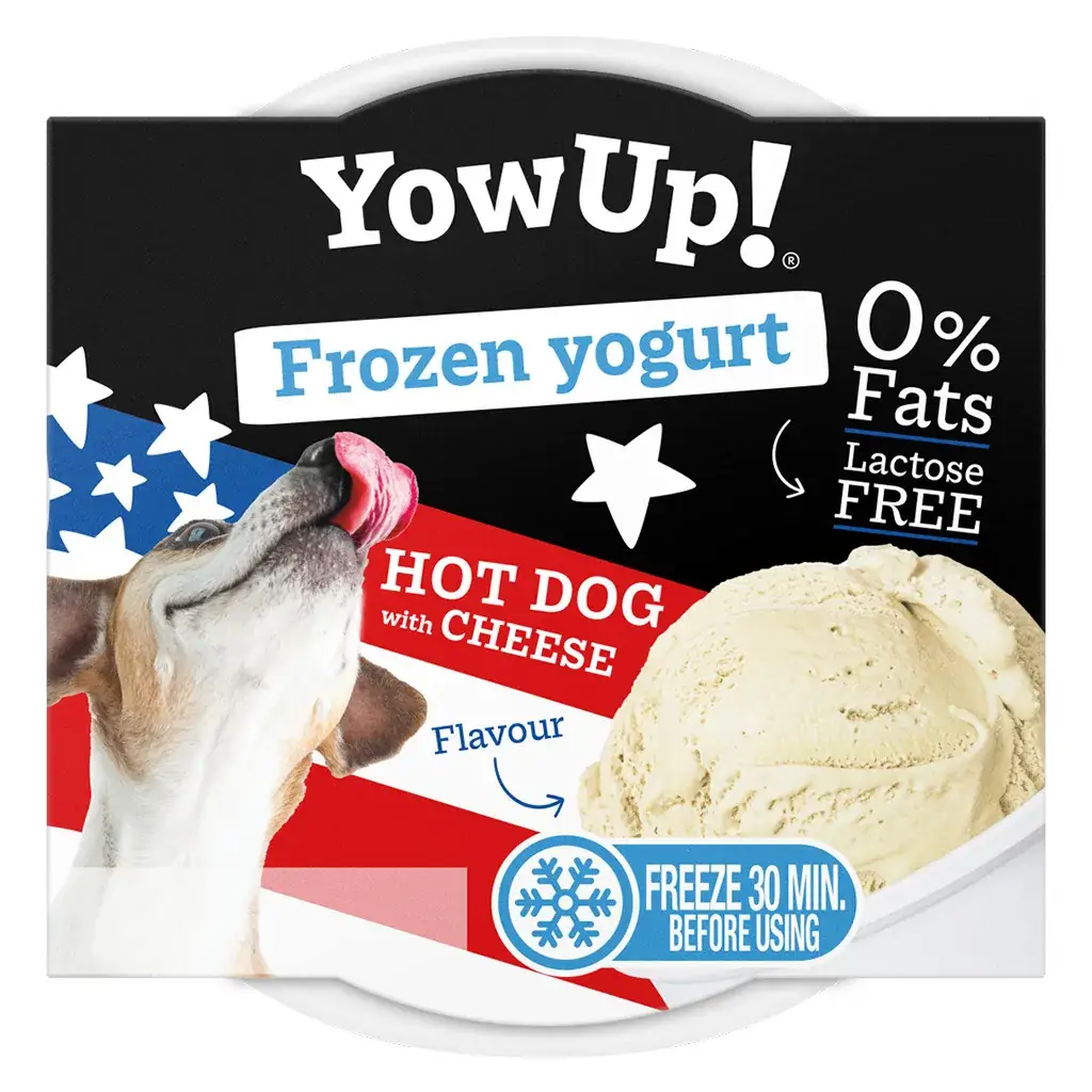 YowUp! Frozen Yoghurt Hot dog mit Käse