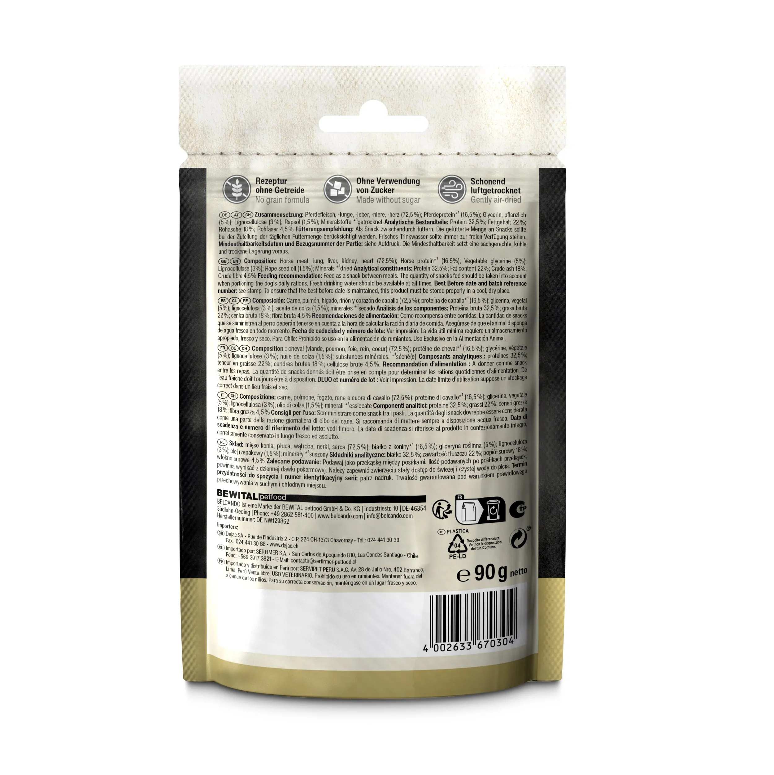 Belcando Snacks Bits Horse 90g – Bild 2
