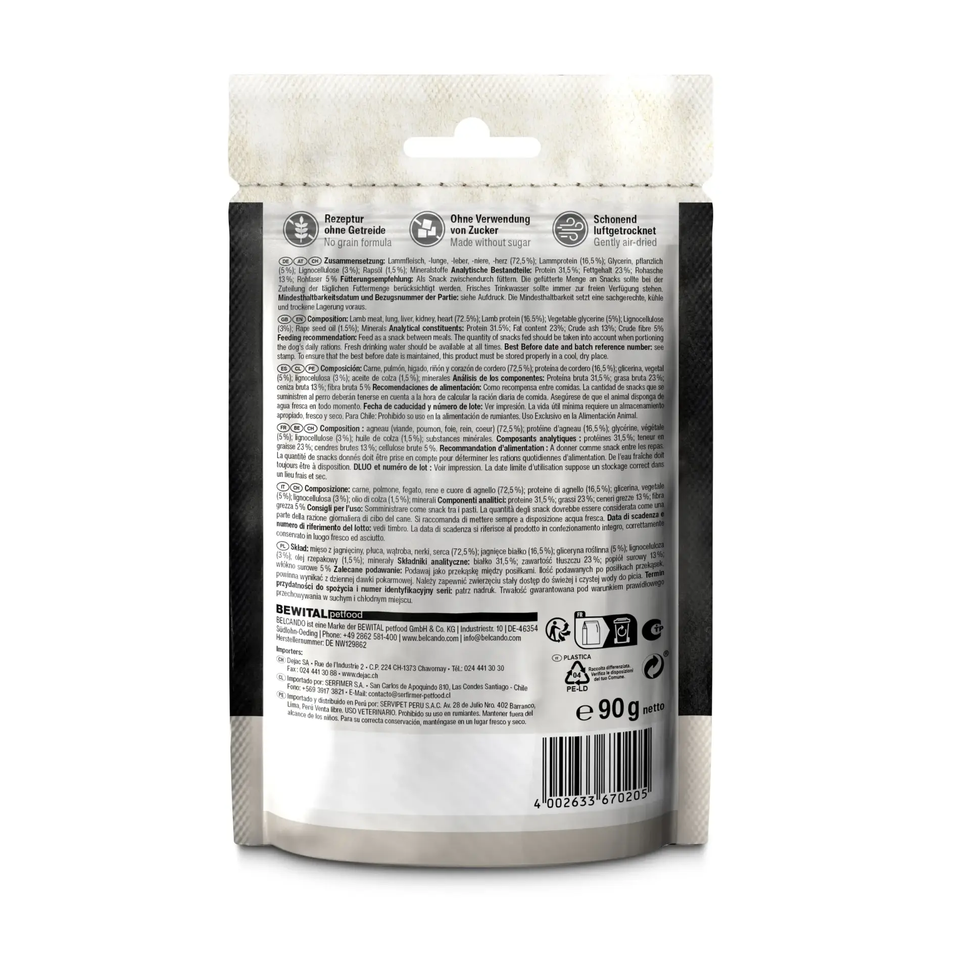 Belcando Snacks Bities Lamb 90g – Bild 2