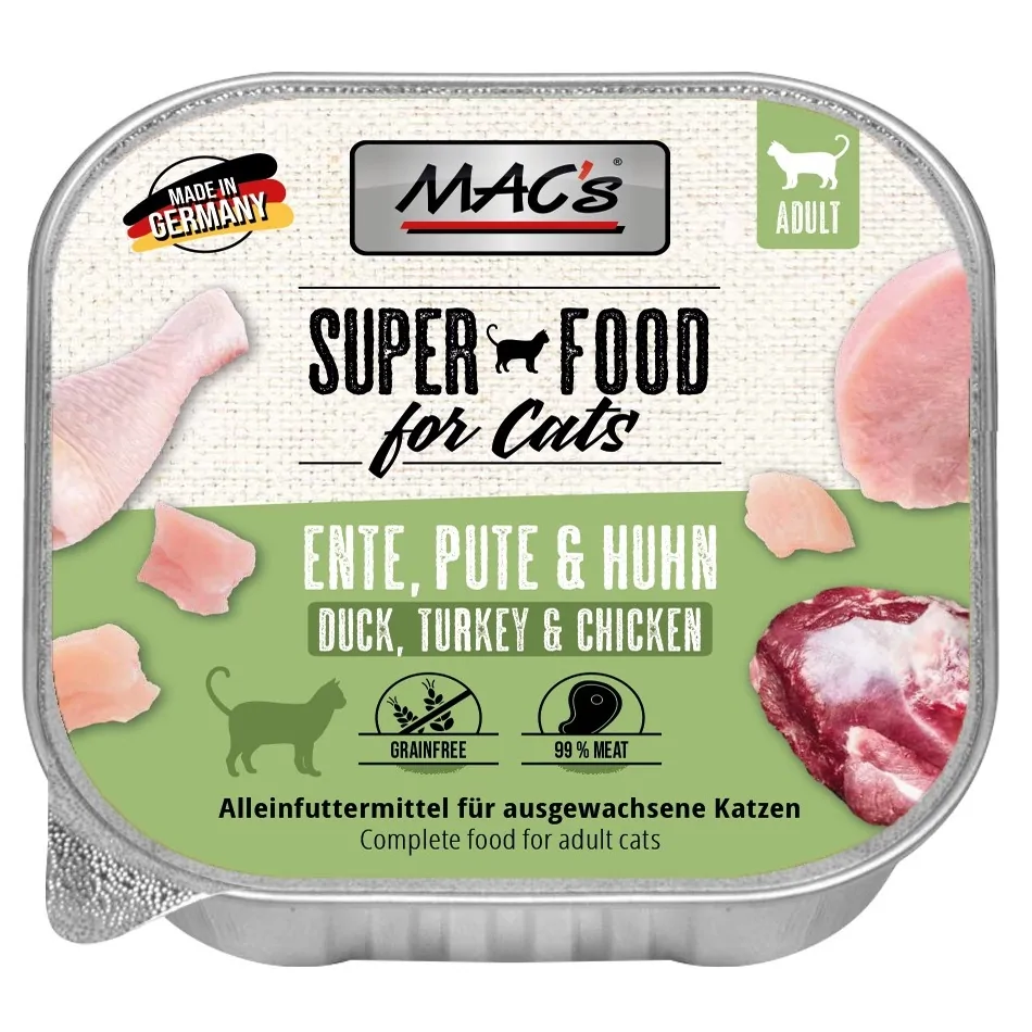 Mac´s - Katzen Schale - Ente, Pute & Huhn 100g