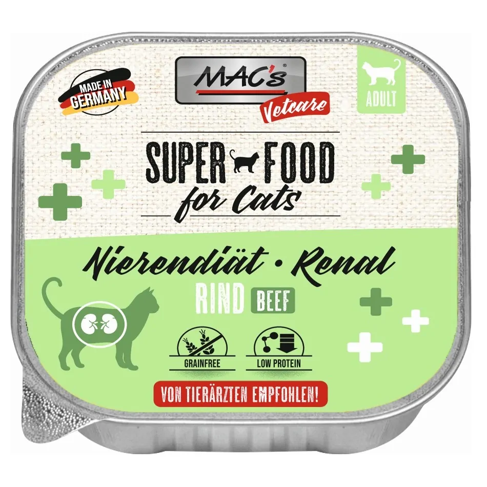 Mac´s - Katzen Schale Vetcare - Rind Nierendiät 100g