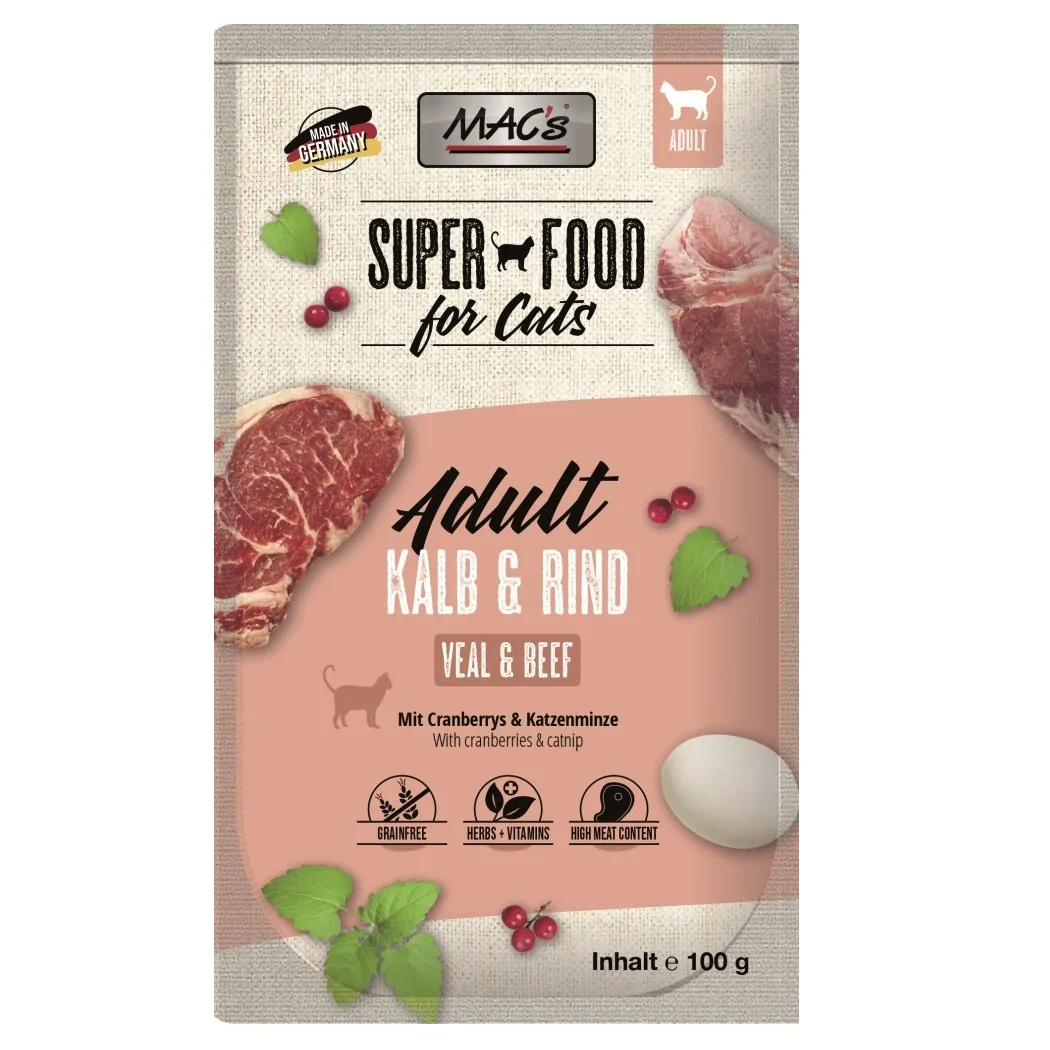 Mac´s - Katze Pouch - Kalb & Rind 100g
