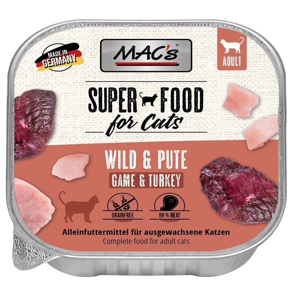 Mac´s - Katzen Schale - Wild & Pute 100g