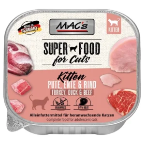 Mac´s - Katzen Schale Kitten - Pute, Ente & Rind 100g
