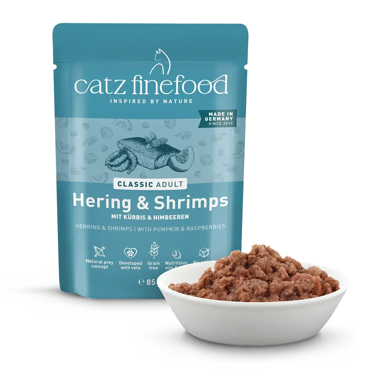catz finefood® CLASSIC Adult Hering & Shrimps 85g – Bild 2