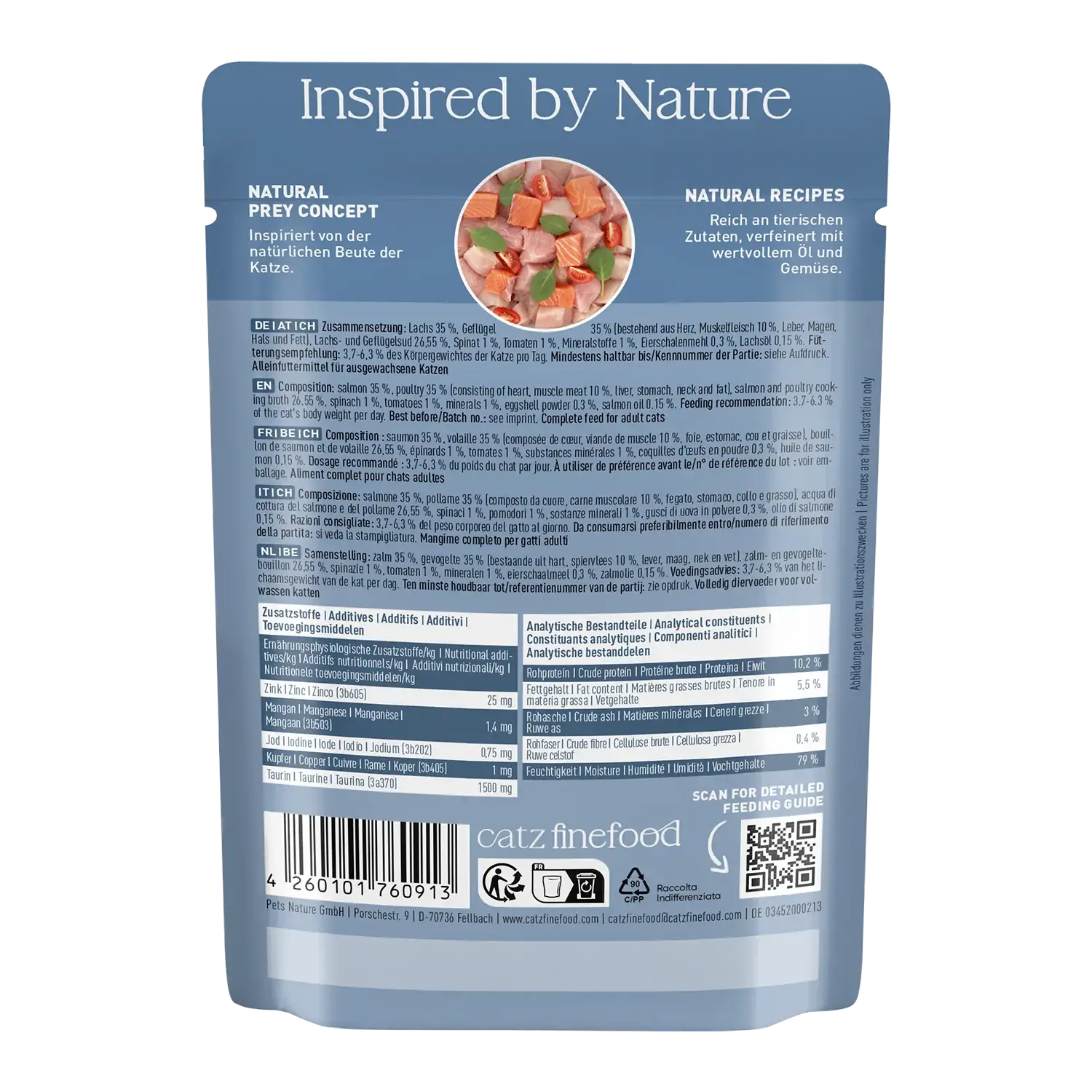 catz finefood® CLASSIC Adult Lachs & Geflügel 85g – Bild 3