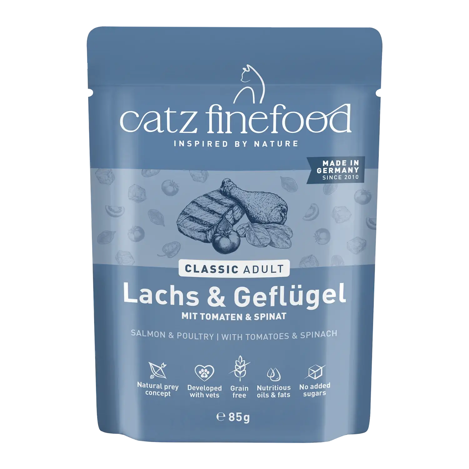 catz finefood® CLASSIC Adult Lachs & Geflügel 85g