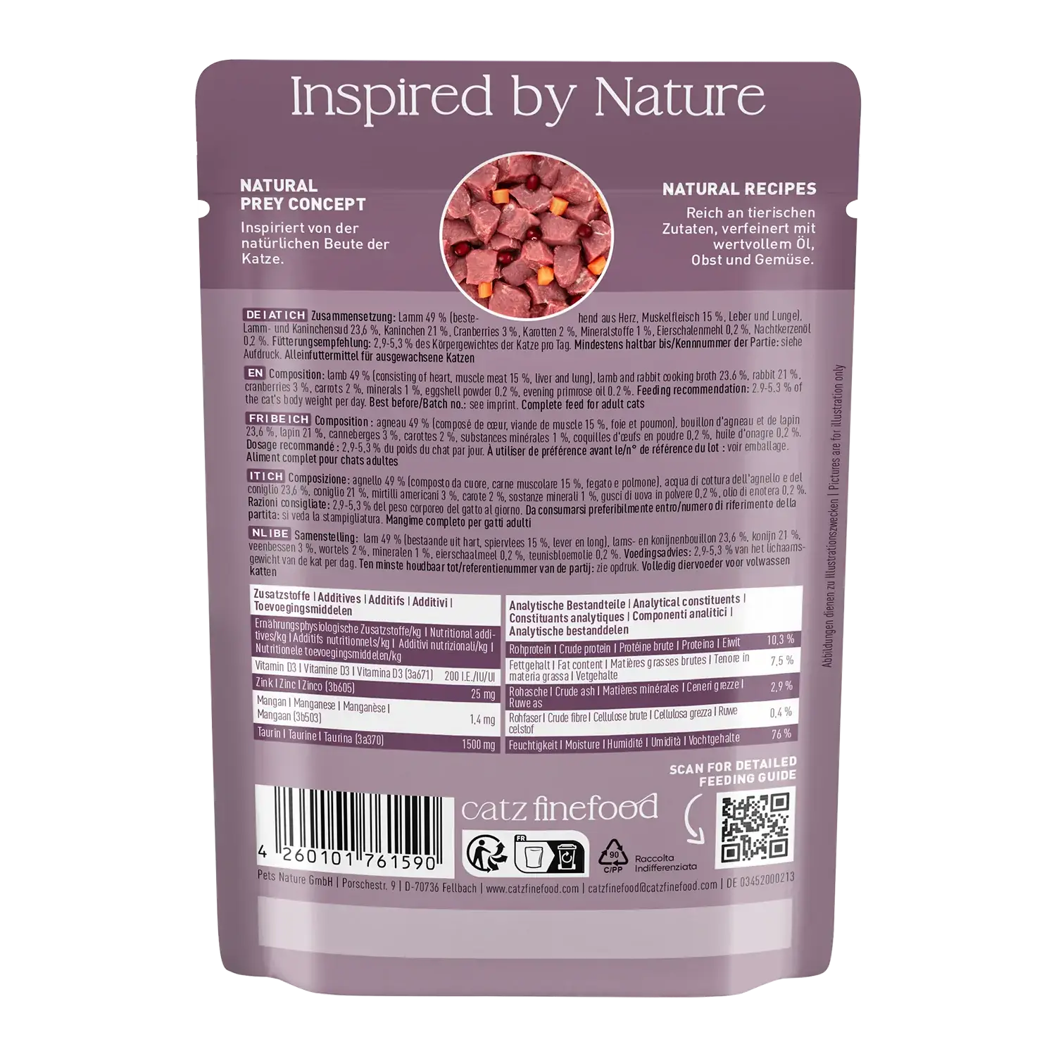 catz finefood® CLASSIC Adult Lamm & Kaninchen 85g – Bild 3