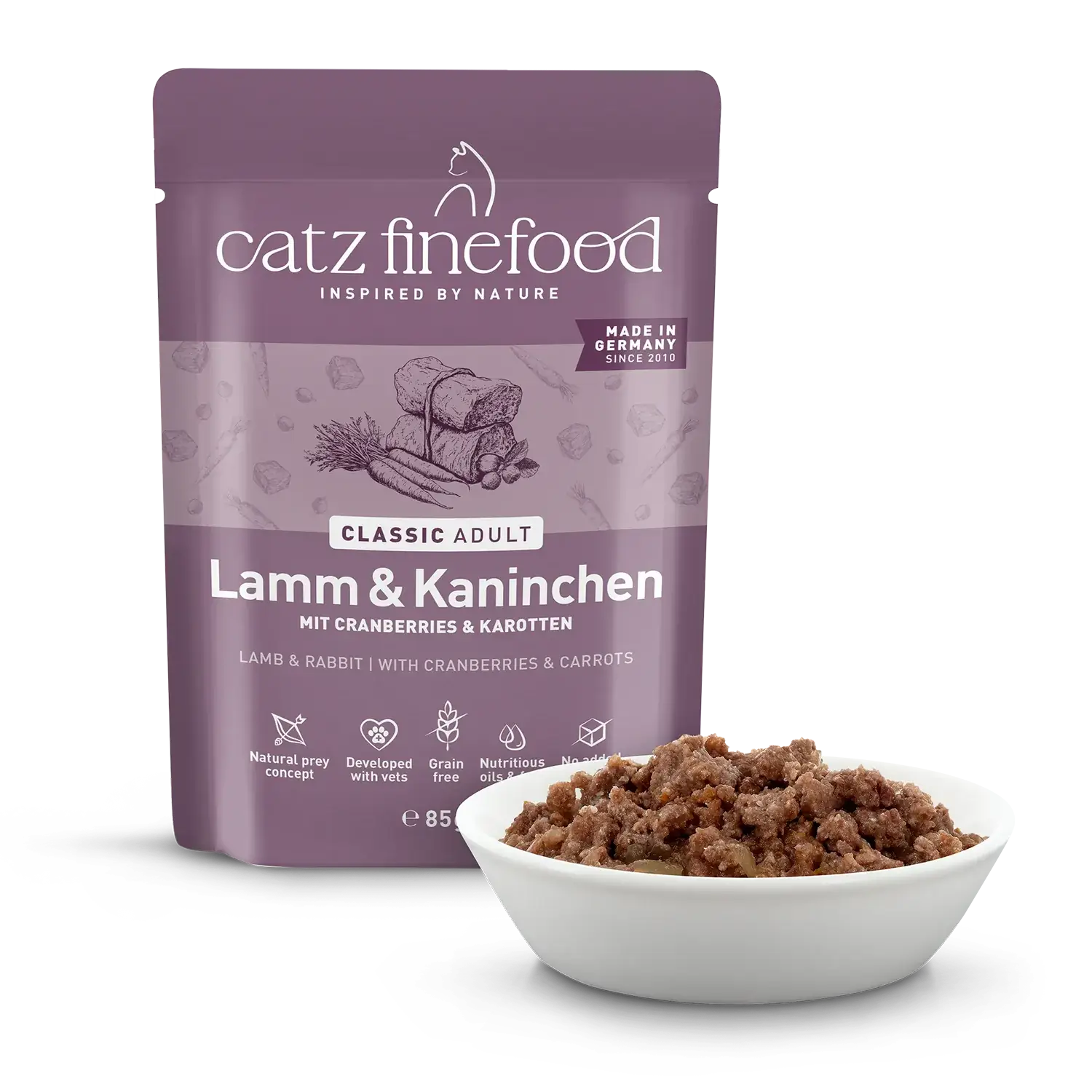 catz finefood® CLASSIC Adult Lamm & Kaninchen 85g – Bild 2