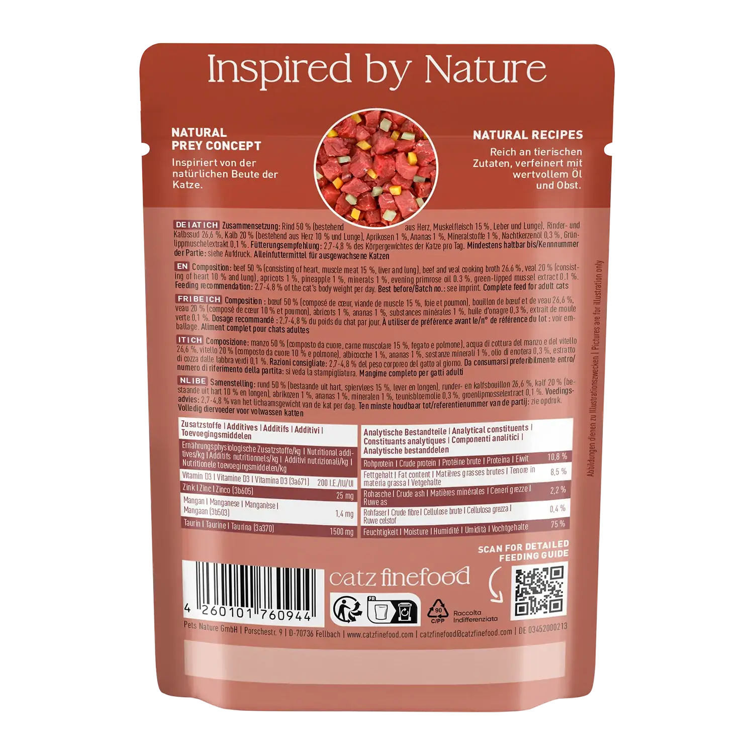 catz finefood® CLASSIC Adult Rind & Kalb 85g – Bild 3