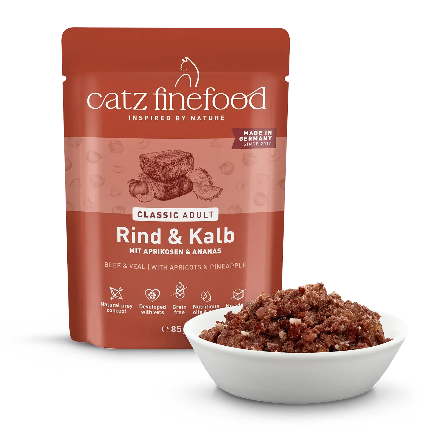 catz finefood® CLASSIC Adult Rind & Kalb 85g – Bild 2