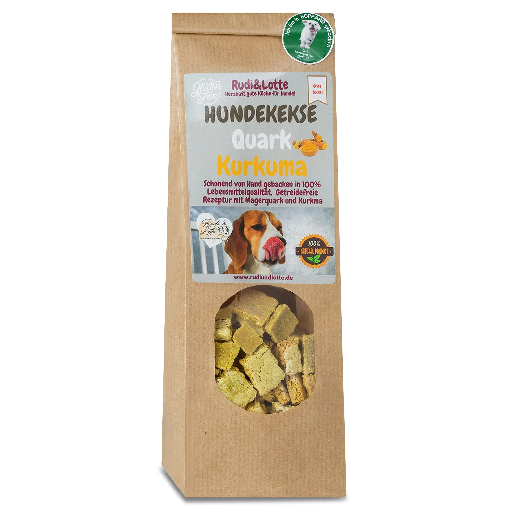 Rudi&Lotte - Hundekekse Quark Kurkuma 100g