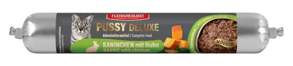 Fleischeslust - Pussy Deluxe Kaninchen mit Huhn 100g