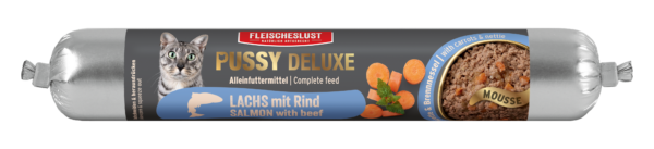 Fleischeslust - Pussy Deluxe Lachs mit Rind 100g