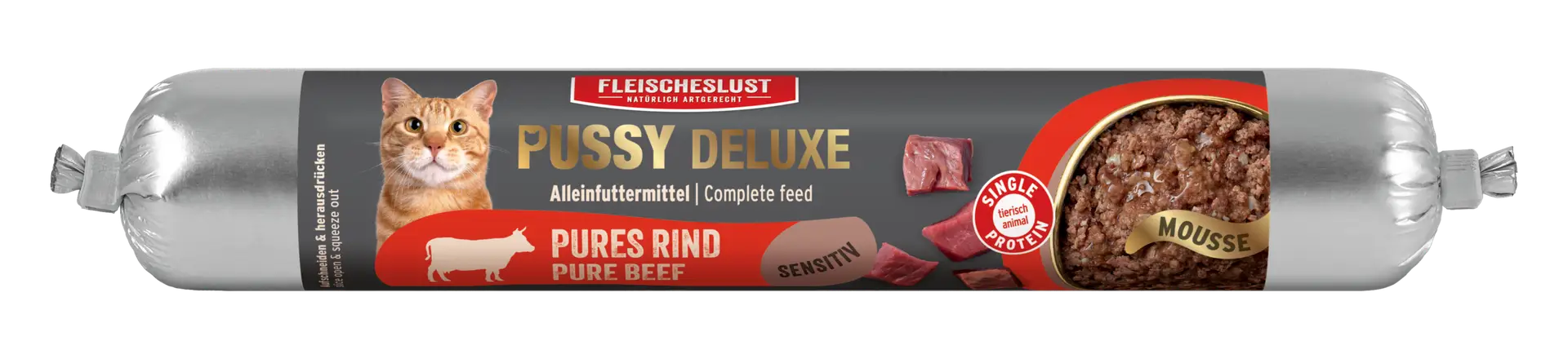 Fleischeslust - Pussy Deluxe Pures Rind Sensitiv 100g