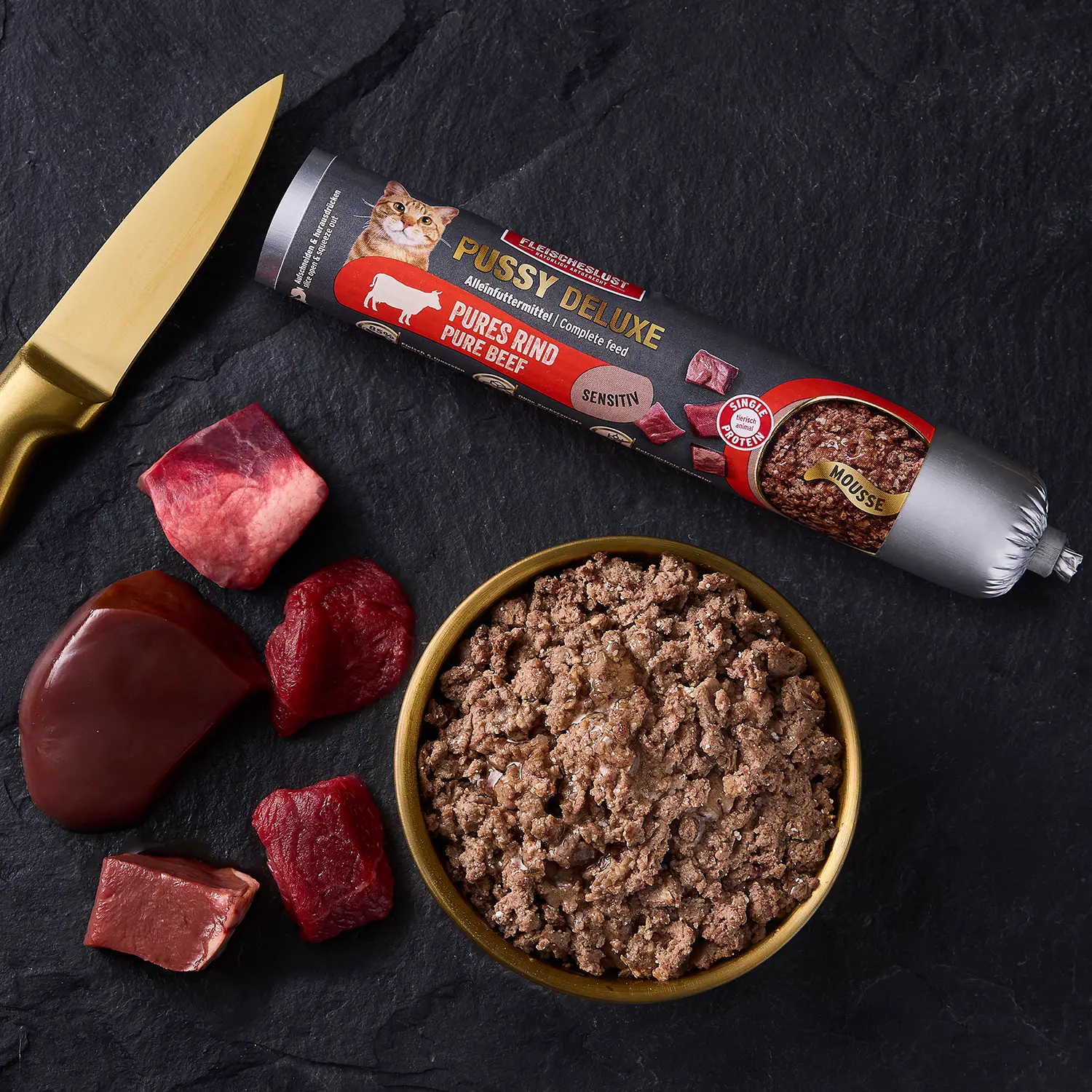 Fleischeslust - Pussy Deluxe Pures Rind Sensitiv 100g – Bild 3