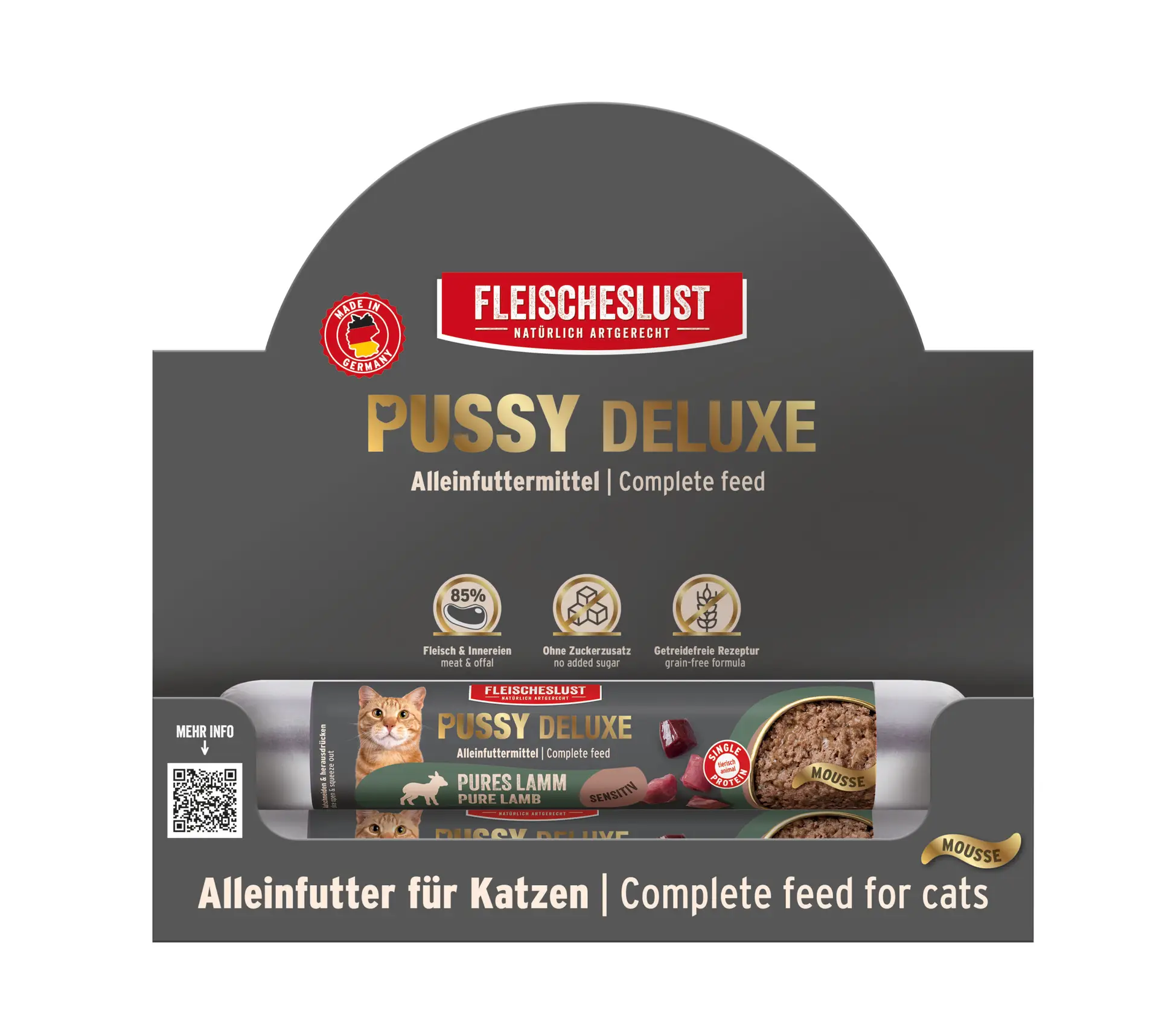 Fleischeslust - Pussy Deluxe Pures Lamm Sensitiv 100g – Bild 4