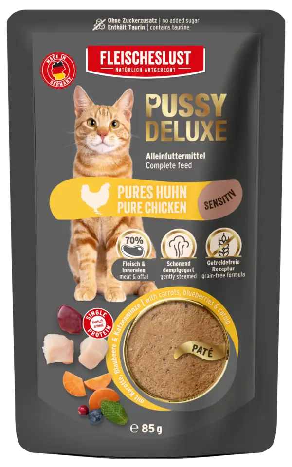 Fleischeslust - Pussy Deluxe Pures Huhn 85g